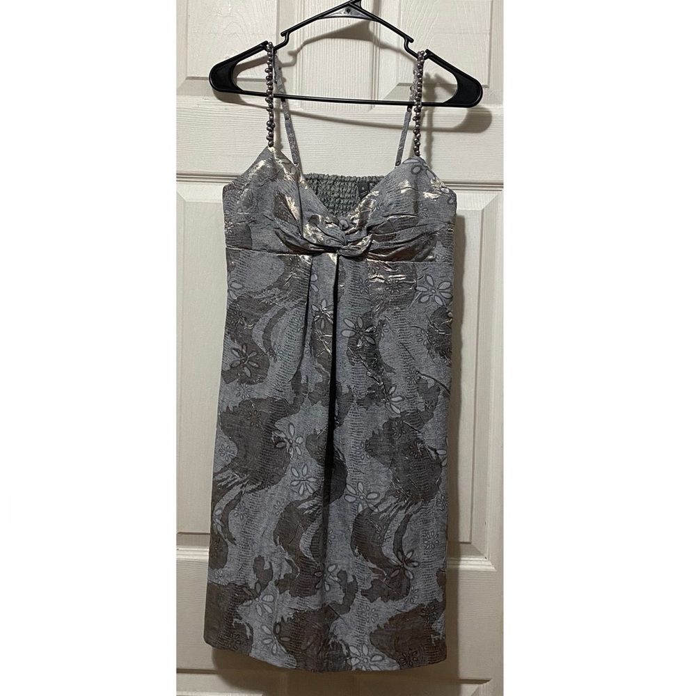 Silver Strap Mini Dress
